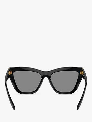 Michael Kors MK2211U Women's Dubai Cat's Eye Sunglasses, Black/Grey