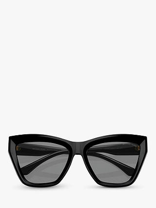 Michael Kors MK2211U Women's Dubai Cat's Eye Sunglasses, Black/Grey