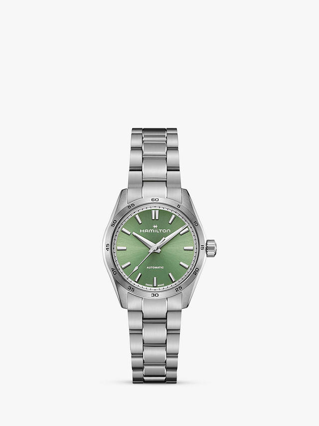 Hamilton Women's Jazzmaster Performer Automatic Bracelet Strap Watch, Green H36105160