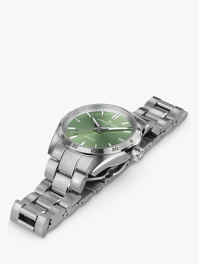 Hamilton Women's Jazzmaster Performer Automatic Bracelet Strap Watch, Green H36105160