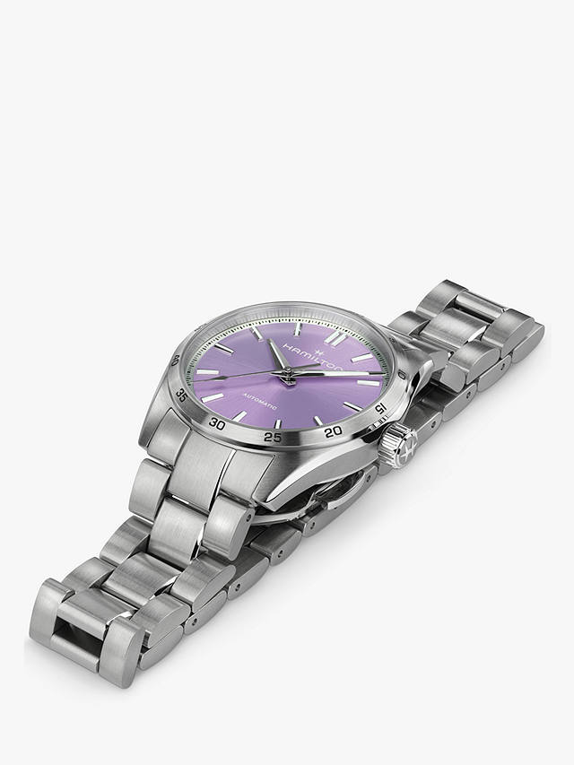 Hamilton Women's Jazzmaster Performer Automatic Bracelet Strap Watch, Purple H36105170