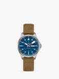 Hamilton H64655941 Men's Khaki Aviation Pilot Air-Glaciers Automatic Fabric Strap Watch, Blue