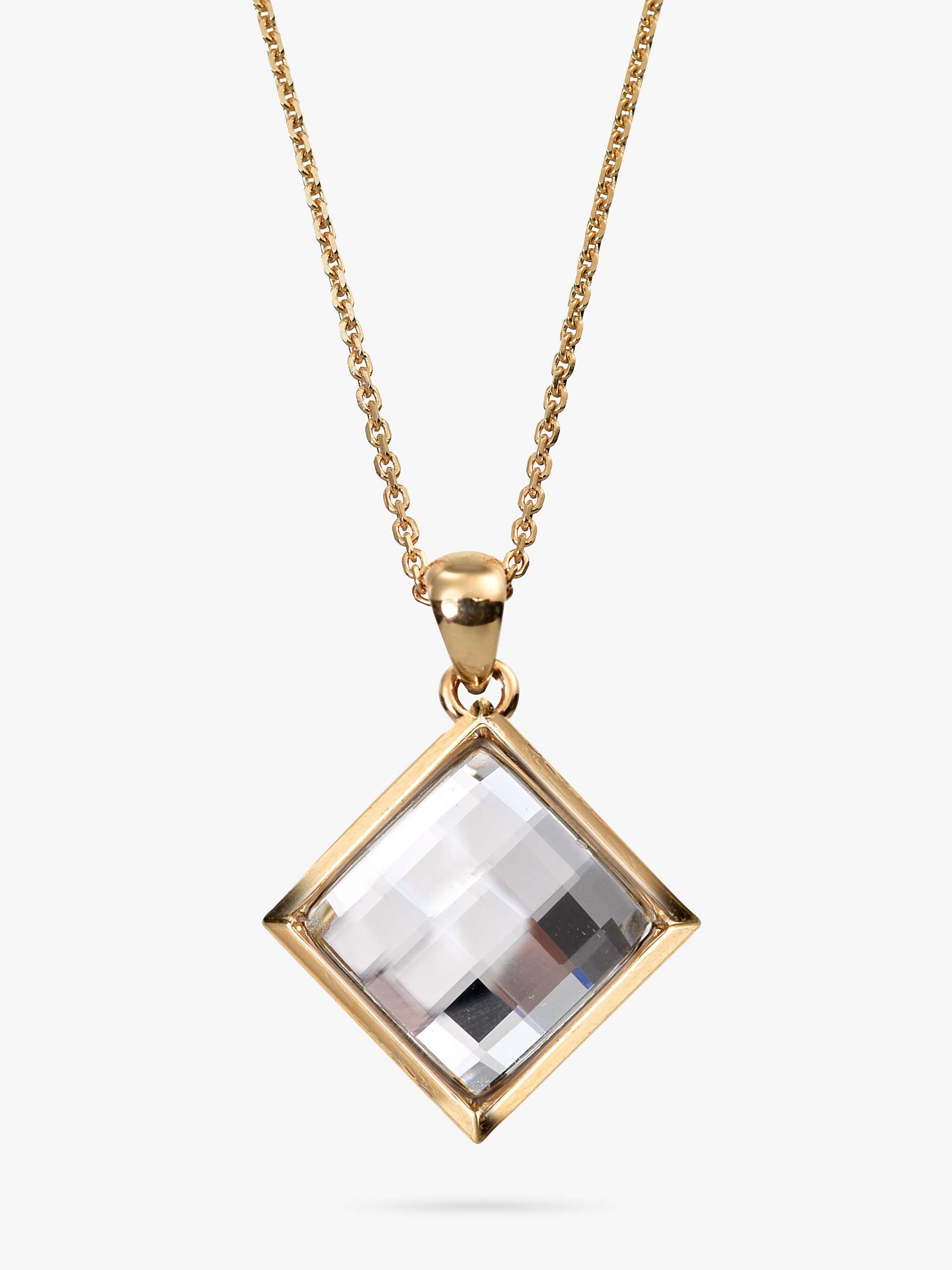 Buy Eclectica Vintage 18ct Gold Plated Mirrored Pendant Necklace, Dated Circa 1990s, Gold Online at johnlewis.com