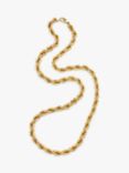 Eclectica Vintage 18ct Gold Plated Twisted Rope Necklace, Dated Circa 1980s, Gold