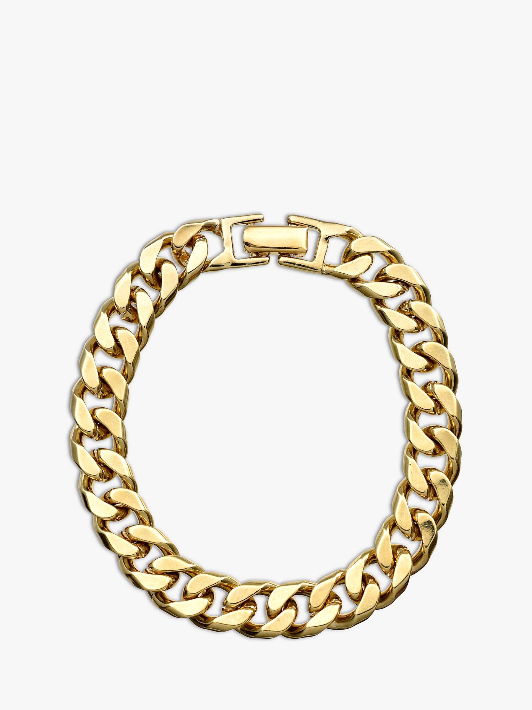 Buy Eclectica Vintage Cabouchon 18ct Gold Plated Curb Link Bracelet, Dated Circa 1980s, Gold Online at johnlewis.com