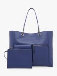 Jasper Conran London Dahlia Faux Leather Shopper Bag, Blue
