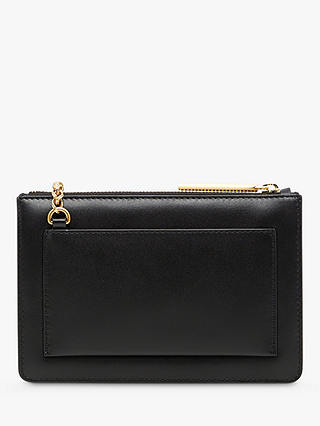Jasper Conran London Francine Chain Strap Crossbody Leather Bag, Black