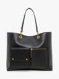 Jasper Conran London Dahlia Faux Leather Shopper Bag, Black