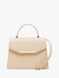 Jasper Conran London Francine Top Handle Leather Grab Bag, Cream