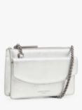 Jasper Conran London Francine Chain Strap Crossbody Leather Bag, Silver