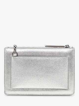 Jasper Conran London Francine Chain Strap Crossbody Leather Bag, Silver