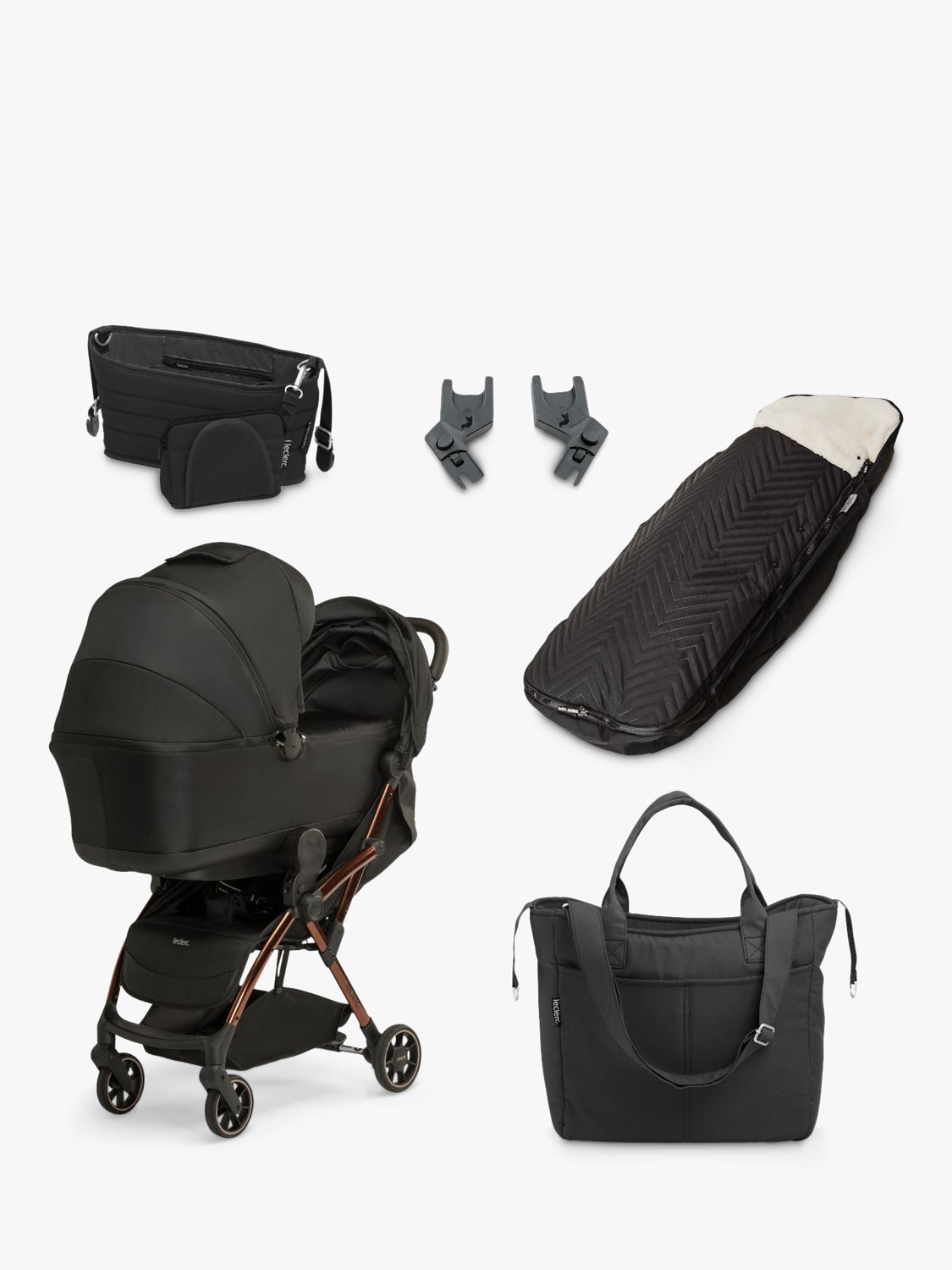 Leclerc Baby Influencer Newborn Folding Pushchair Bundle