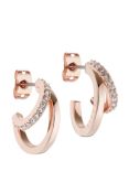 Ted Baker Helias Crystal Double Hoop Earrings, Rose Gold