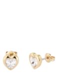 Ted Baker Han Crystal Heart Stud Earrings, Gold