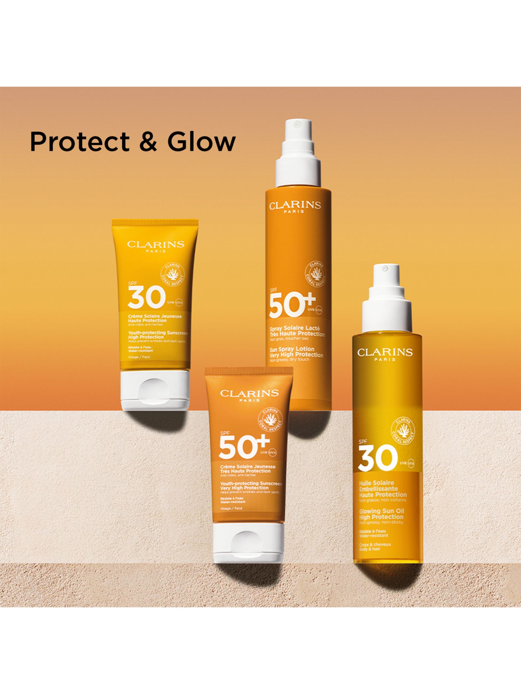Clarins Glowing Sun Oil High Protection SPF 30, 150ml