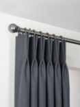 John Lewis Select Classic Curtain Pole with Rings and Ball Finial, Wall Fix, Dia.25mm