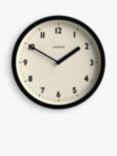 Jones Clocks Twist Round Analogue Wall Clock, 20 cm, Black