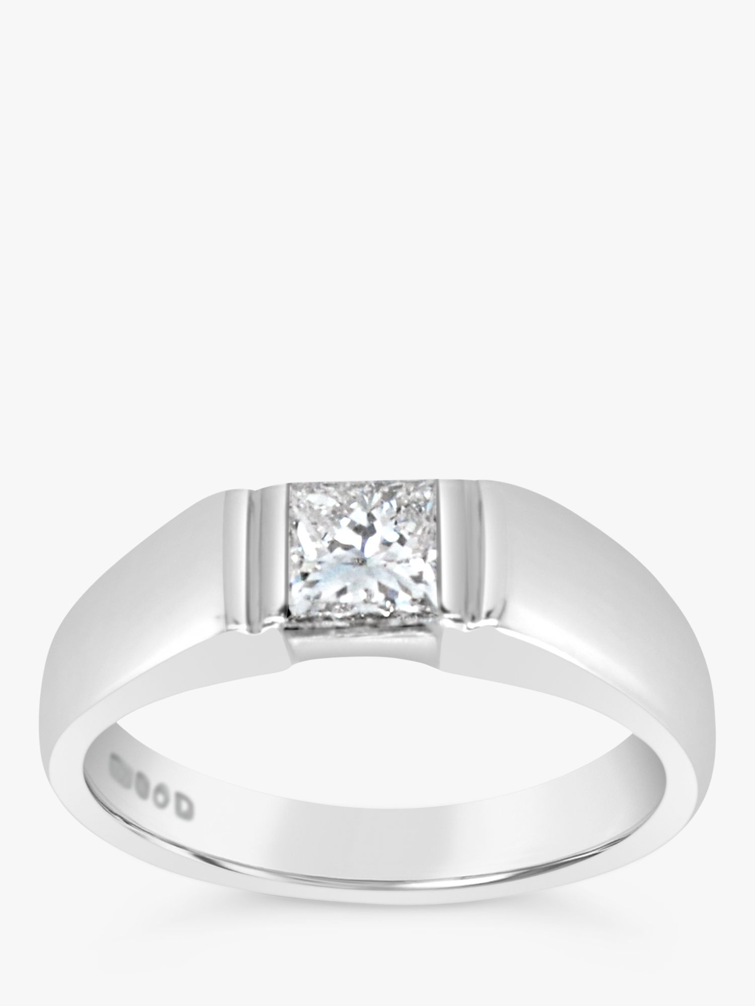 Buy Milton & Humble Jewellery Second Hand Platinum Princess Cut Diamond Ring, Dated Sheffield 2002 Online at johnlewis.com