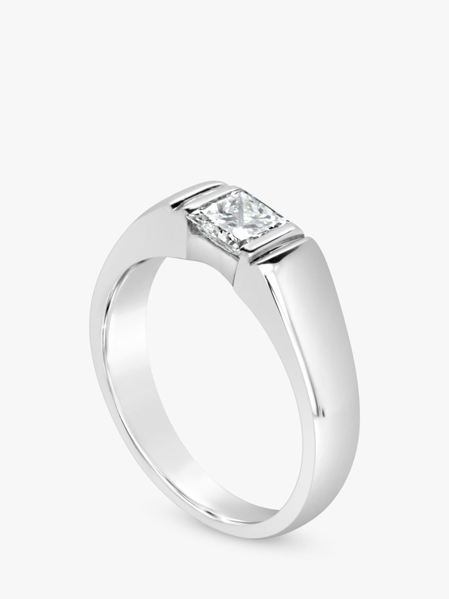 Buy Milton & Humble Jewellery Second Hand Platinum Princess Cut Diamond Ring, Dated Sheffield 2002 Online at johnlewis.com
