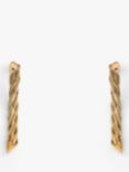 L & T Heirlooms Second Hand 9ct Yellow Gold Plaited Dropper Earrings