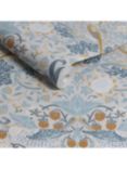 William Morris At Home Strawberry Thief Wallpaper, Soft Blue