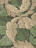 William Morris At Home Acanthus Wallpaper, Green