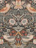 William Morris At Home Strawberry Thief Wallpaper, Charcoal