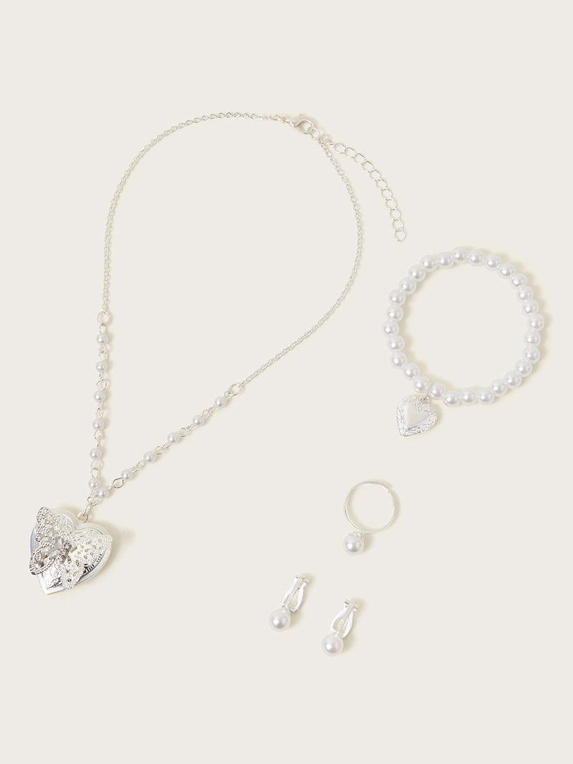 Monsoon Bridesmaid Jewellery Set, Silver