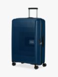 American Tourister Aerostep 8-Wheel 77cm Expandable Large Suitcase, 109L, Navy