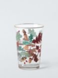 John Lewis Autumn Leaves Glass Tumbler, 300ml, Multi