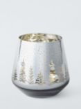 John Lewis Layered Trees Metallic Glass Tumbler, 375ml, Silver