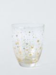 John Lewis Stars Metallic Glass Tumbler, 350ml, Gold