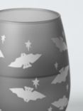 John Lewis Halloween Bat Glass Tumbler, 350ml, Black