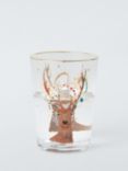 John Lewis Stag & Rings Glass Tumbler, 510ml, Multi