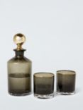 John Lewis Ombre Glass Decanter & Double Old Fashioned Tumblers Gift Set, Black