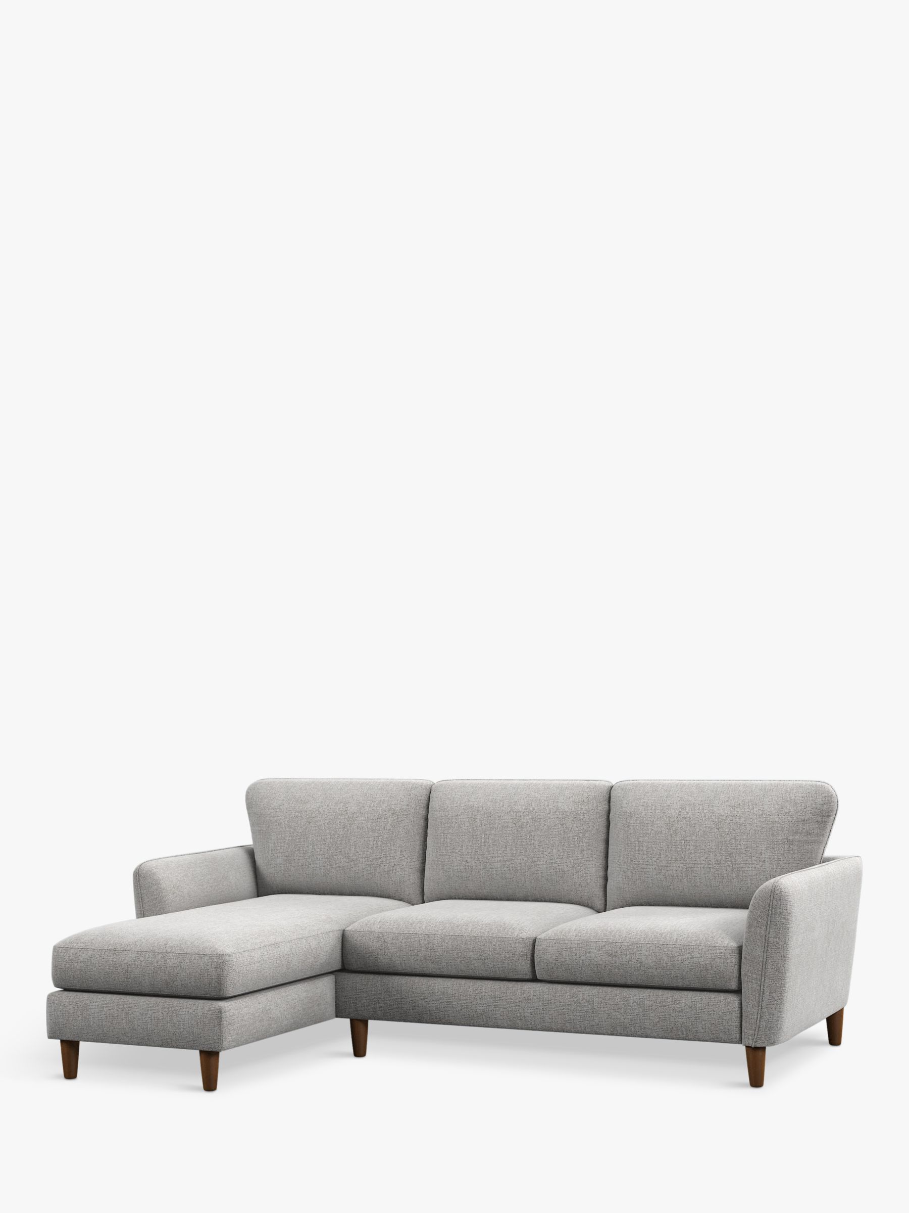 Hamilton Range, John Lewis Hamilton LHF 4 Seater Sofa, Dark Leg, Grey