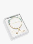 Joma Jewellery Manifestones Aquamarine Gold Plated Bracelet, Gold