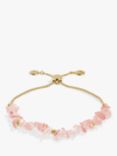 Joma Jewellery Manifestones Watermelon Stone Slider Bracelet, Gold