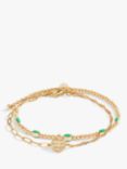 Joma Jewellery Stacks of Style Bracelet, Set of 2, Gold