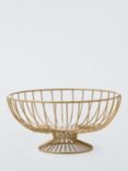 John Lewis Footed Wire Basket, 27cm, Gold