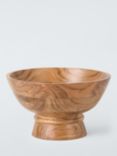 John Lewis Footed Serving Bowl, 27cm, FSC-Certified (Acacia Wood), Natural