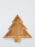 John Lewis Christmas Tree Serving Dish, 25cm, FSC-Certified (Mango Wood), Natural