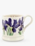 Emma Bridgewater Flowers Blue Iris Half Pint Mug, 300ml, Purple/Multi