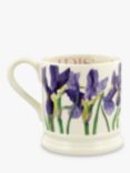 Emma Bridgewater Flowers Blue Iris Half Pint Mug, 300ml, Purple/Multi