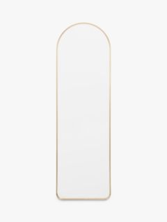 Gallery Direct Riverside Arched Metal Frame Wall Mirror, 150 x 40cm, Gold
