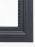 Gallery Direct Indio Beaded Wood Frame Window Wall Mirror, 120 x 95cm, Black