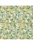 Morris & Co. Arbutus Wallpaper, Sage/Lemon MFRW217356