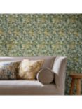 Morris & Co. Arbutus Wallpaper, Sage/Lemon MFRW217356