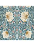 Morris & Co. Pimpernel Wallpaper, Woad/Coral