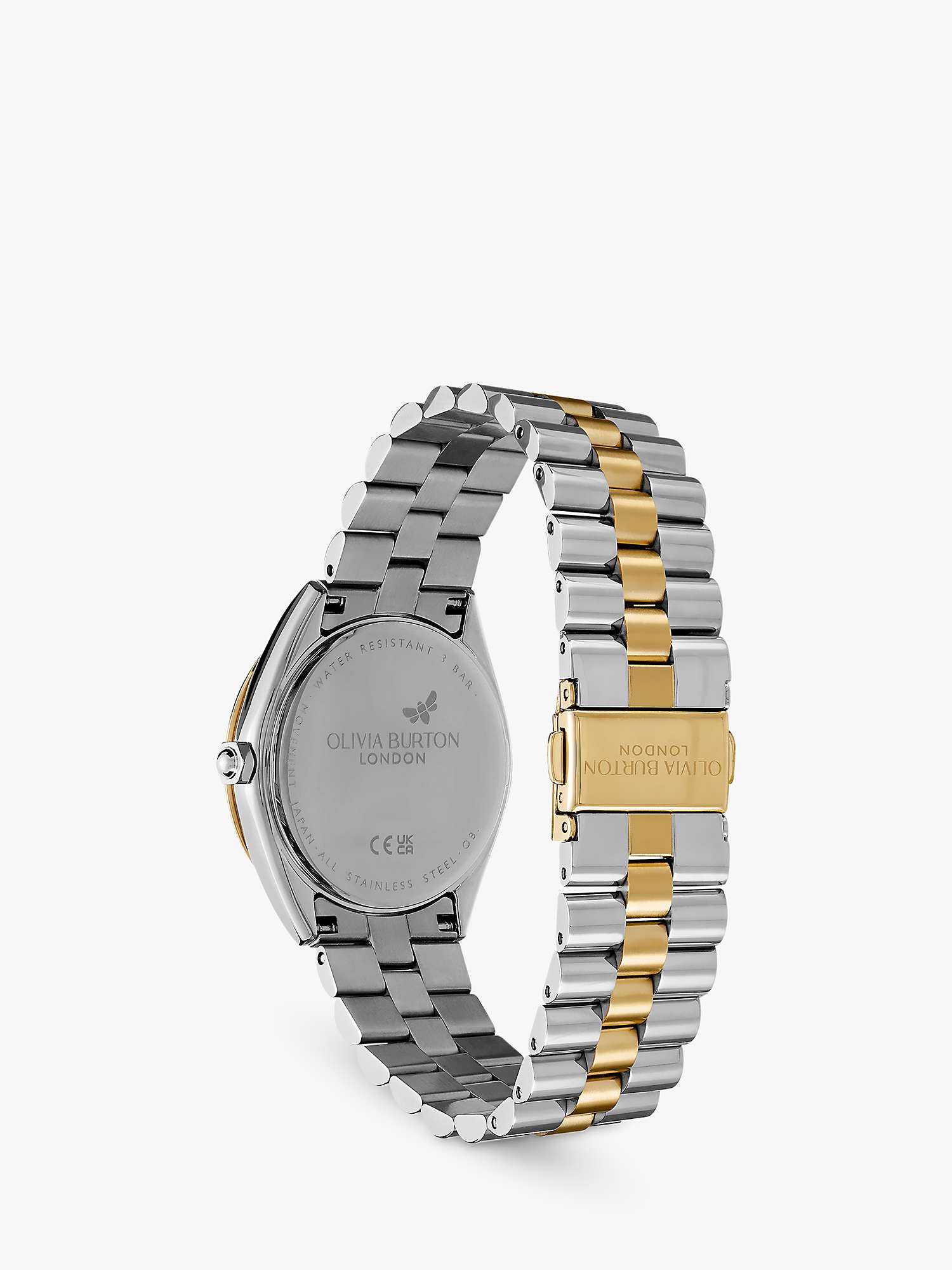 Buy Olivia Burton Women's Crystal Bezel Watch, Silver/Gold Online at johnlewis.com